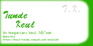 tunde keul business card